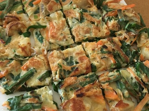 ニラとベビーホタテのチーズチヂミ レシピ 作り方 By りみ1617 楽天レシピ ニラとベビーホタテのチーズチヂミ レシピ 作り方 By りみ1617 楽天レシピ